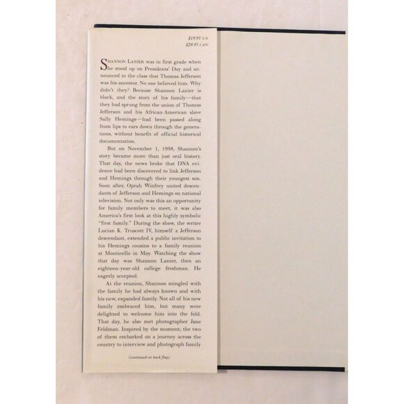 Jeffersons Children Story Of One American Family by Lanier and Feldman 2000 HBDJ - Picture 3 of 7